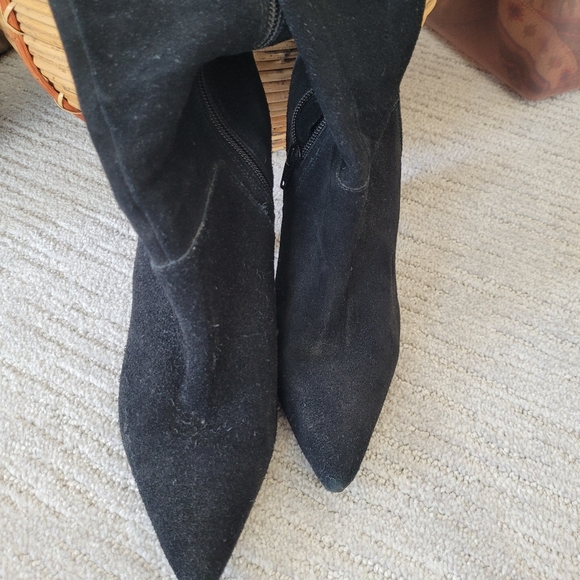 H&M HIGH HEELS OVER KNEE BOOTS REAL SUEDE LEATHER LIMITED EDITION - Picture 3 of 7